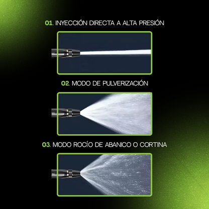 Boquilla de presión: Limpia y riega como profesional